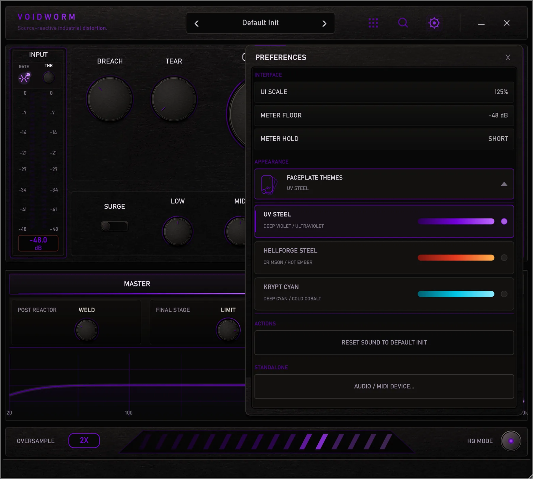 The faceplate themes